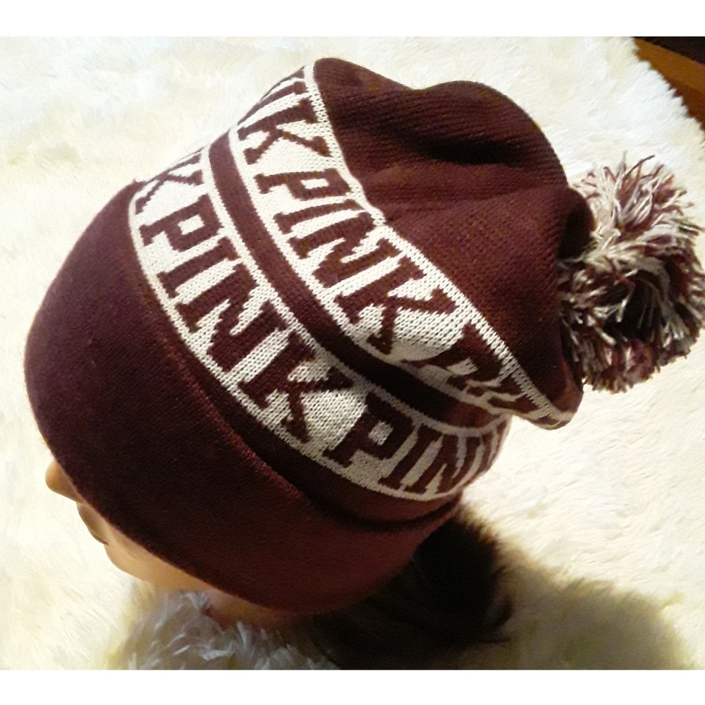 VS Pink Pompom Beanie